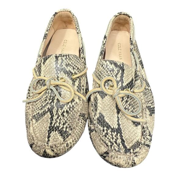 Cole Haan Grant Embossed Snakeskin Driving Moc Loafer Women size 7 - Picture 3 of 9